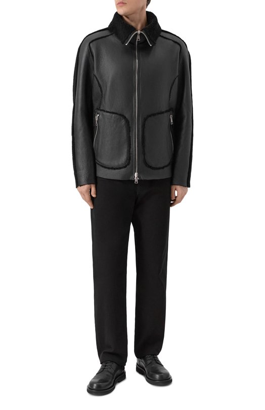 Двусторонняя дубленка из овчины Andrea Ya'aqov 25MSHE53B/SHEARLING Чёрный  25MSHE53B/SHEARLING Фото 2