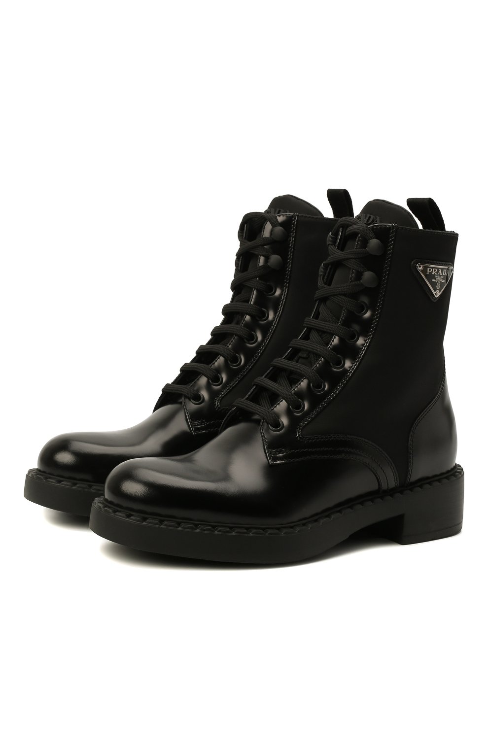 Кожаные ботинки PRADA, арт. 1T782M-3LF7-F0002-B050, фото 1