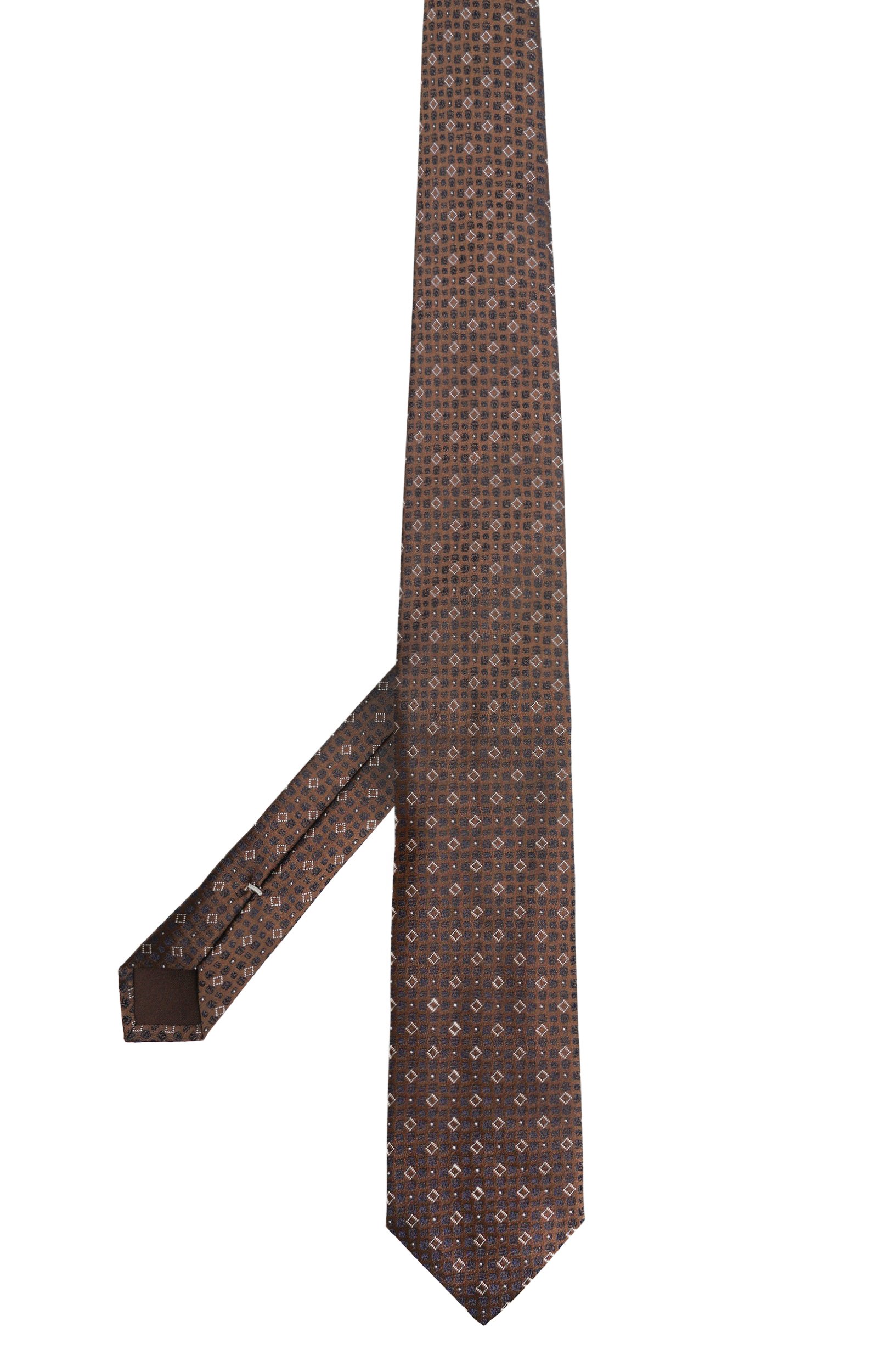 Шелковый галстук CANALI коричневого цвета по цене 21450 руб., арт. 18/HJ04713, фото 3 Шелковый галстук CANALI, арт. 18/HJ04713, фото 3