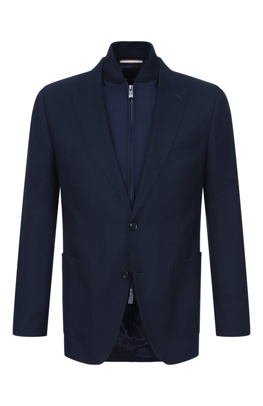 Пиджак из хлопка и шерсти BOSS 50556959 Синий 50556959