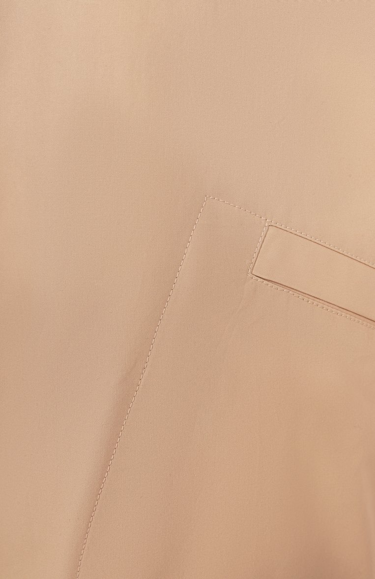 Женская хлопковая куртка JIL SANDER бежевого цвета, арт. J04AM0001-J45026 | Фото 6 (Рукава: Длинные; Материал внешний: Хлопок; Длина (верхняя одежда): Короткие; Кросс-КТ: Куртка, Легкие; Стили: Минимализм)