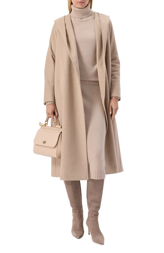 Кашемировое пальто Max Mara Studio DANT0N Бежевый  DANT0N Фото 2