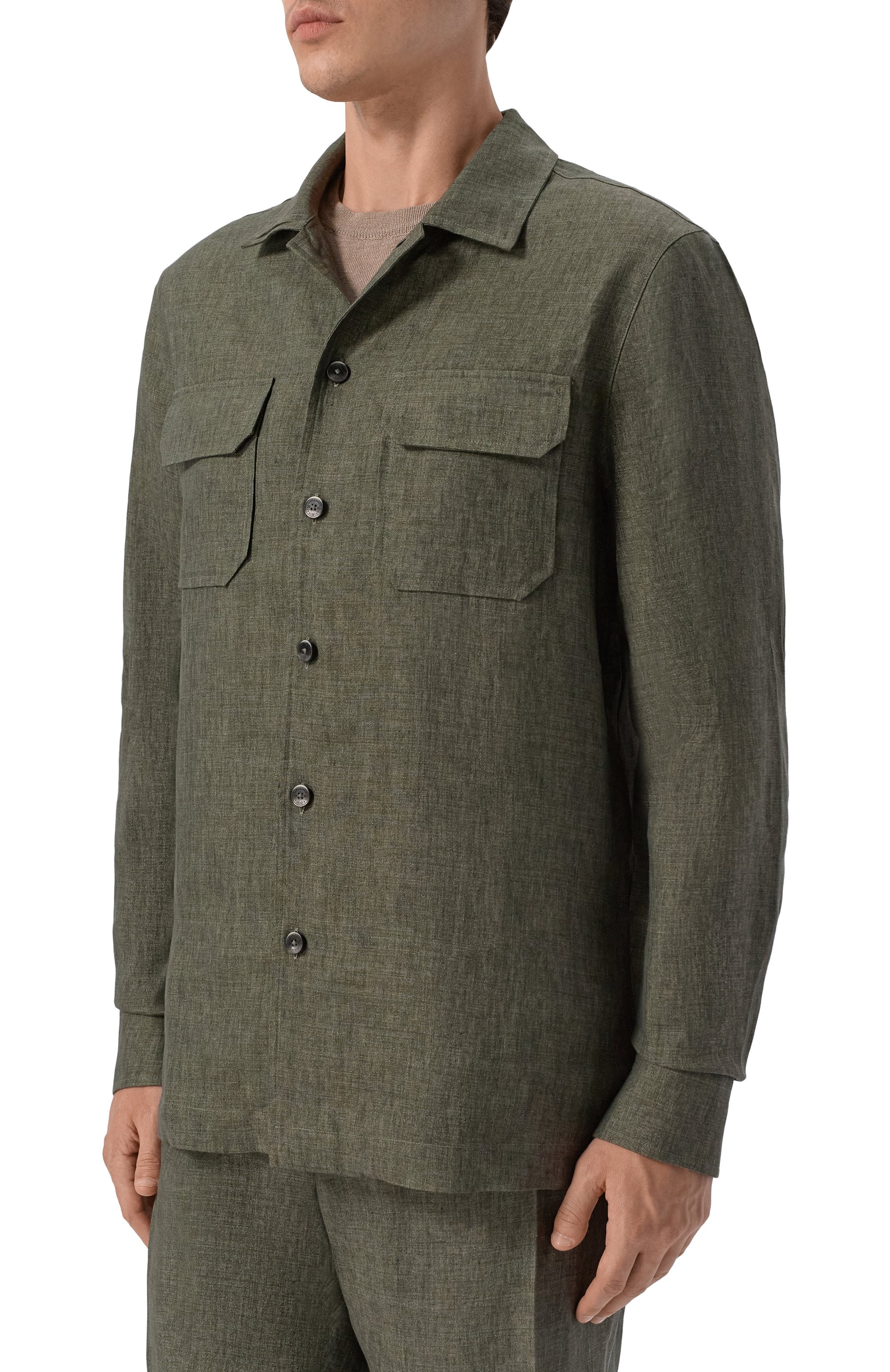 Льняная рубашка CAPOBIANCO, арт. 20M515.LL00., фото 3