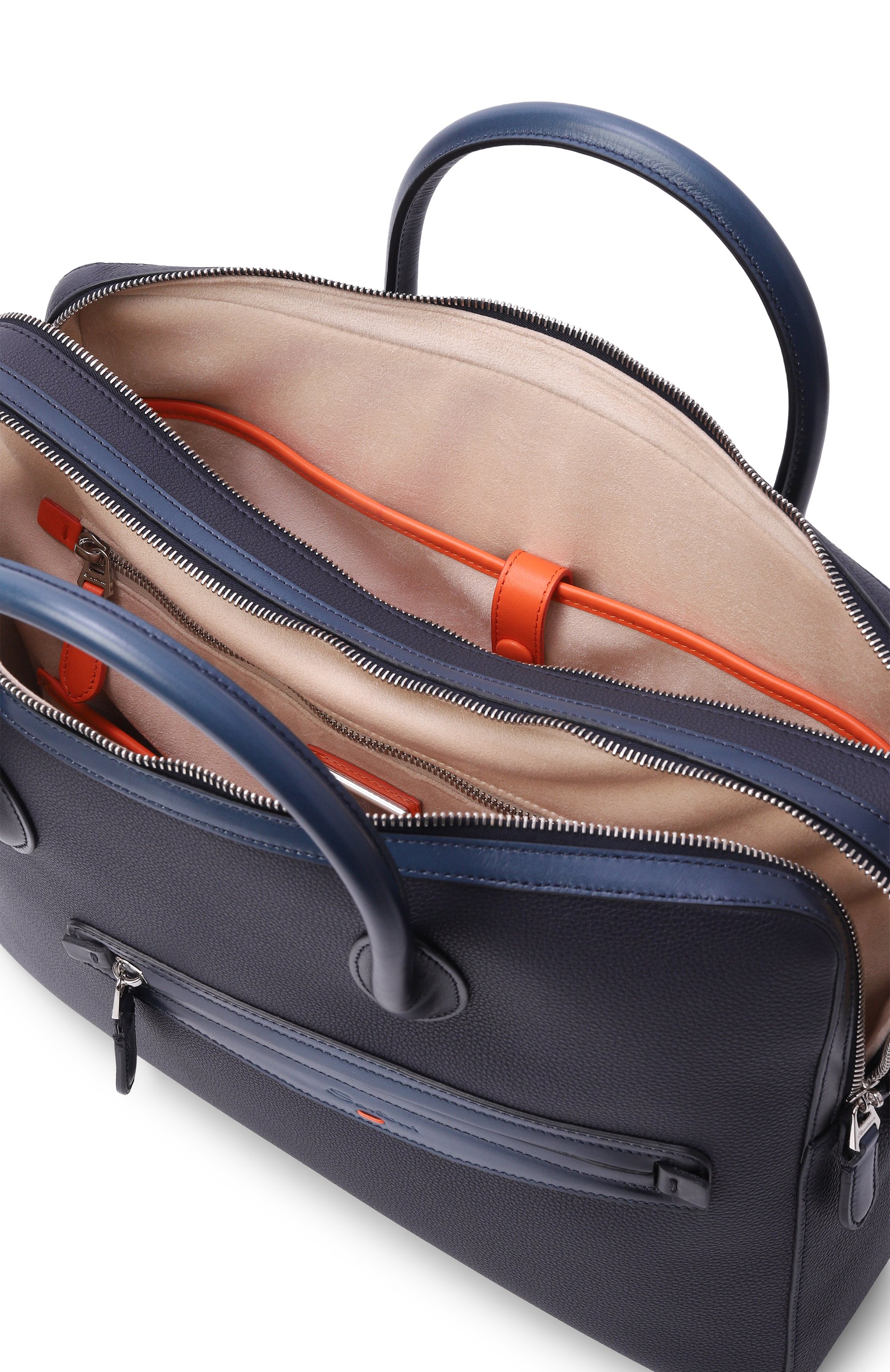 Портфель SANTONI темно-синего цвета по цене 265500 руб., арт. UIBGA2868BS-ACSU, фото 4 Портфель SANTONI, арт. UIBGA2868BS-ACSU, фото 4