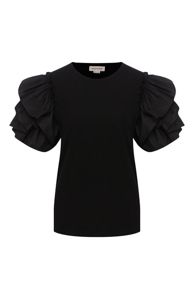 Женский хлопковый топ ALEXANDER MCQUEEN, арт. 607220/QLAAA