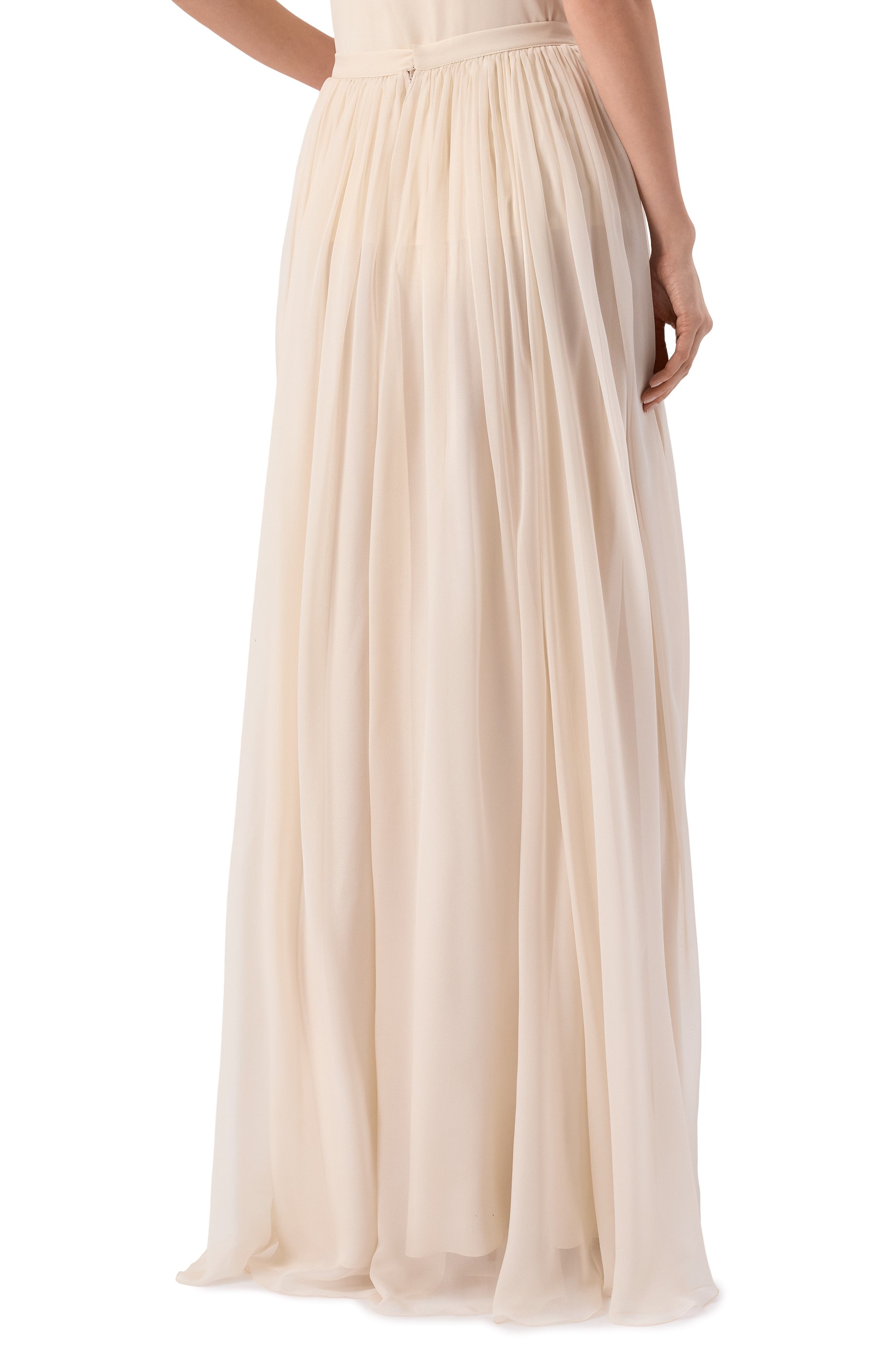 Шелковая юбка ZUHAIR MURAD кремового цвета по цене 324500 руб., арт. RSK26024/CHSI028, фото 4 Шелковая юбка ZUHAIR MURAD, арт. RSK26024/CHSI028, фото 4