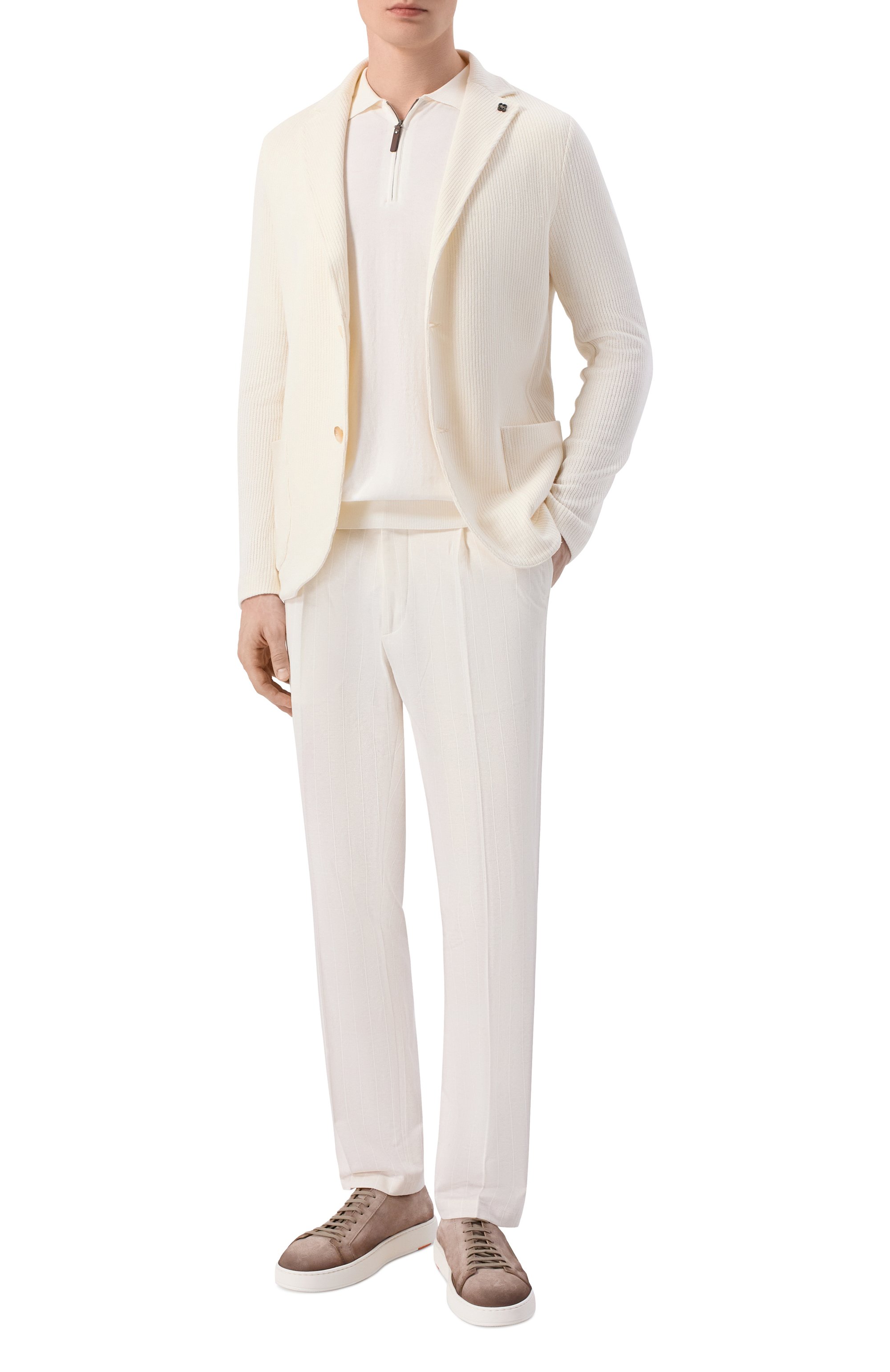 Брюки из хлопка и льна GRAN SASSO, арт. 76102/79324, фото 2