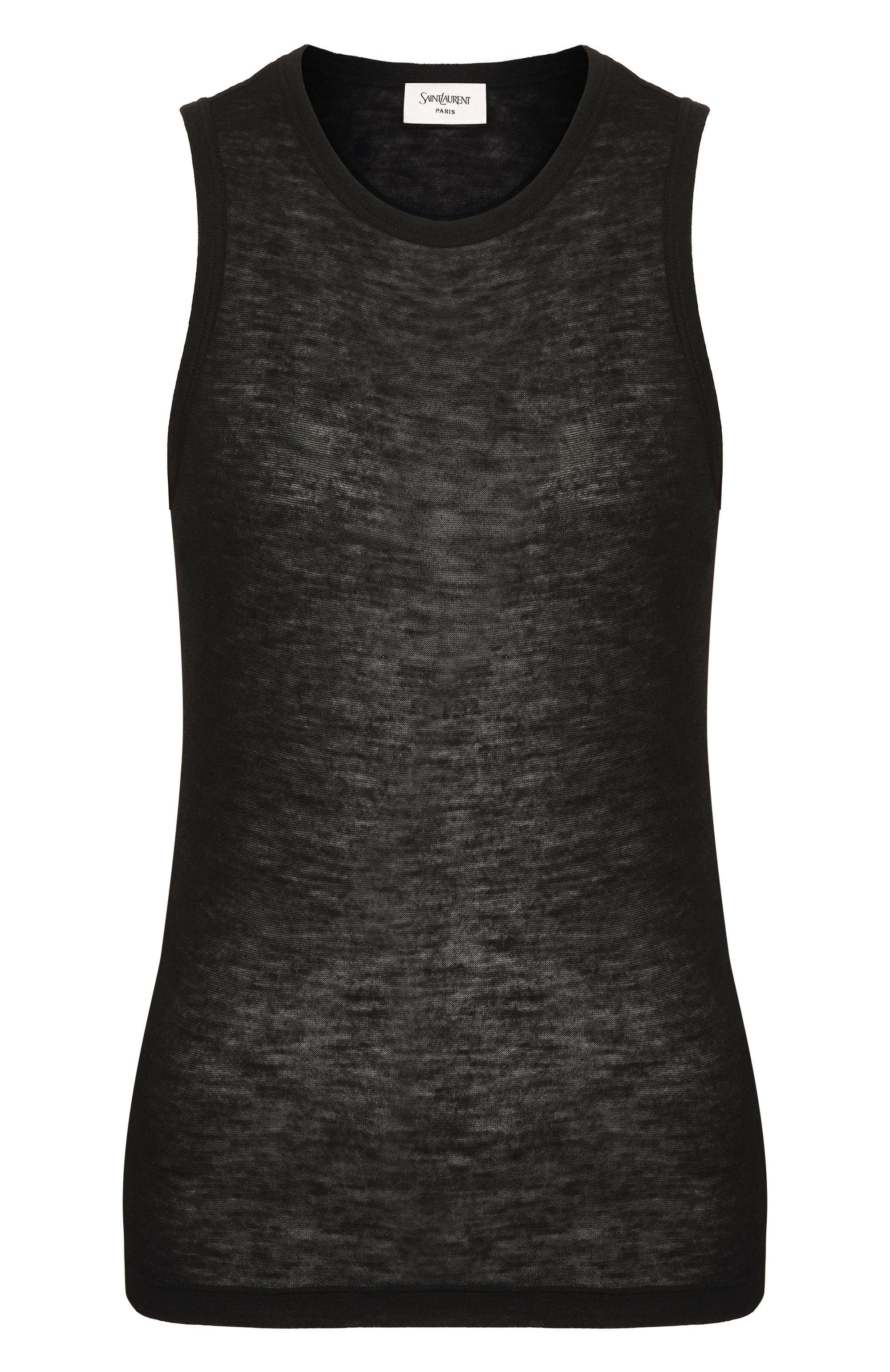 Майка из кашемира и шелка SAINT LAURENT, арт. 849920/Y38BL, фото 1