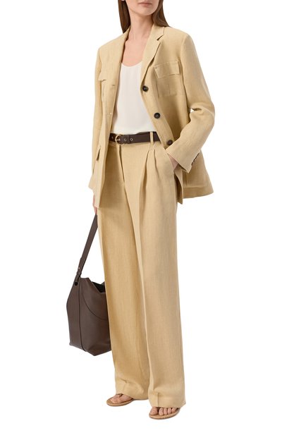 Женские льняные брюки MAX MARA STUDIO, арт. MSTSUMER0
