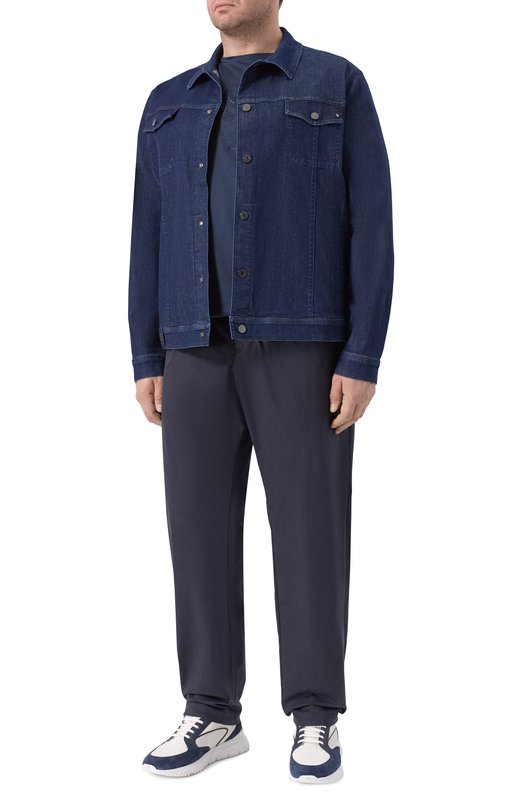 Хлопковая футболка Zilli TSR03PM0100VZHF00_002 Синий  TSR03PM0100VZHF00_002 Фото 2