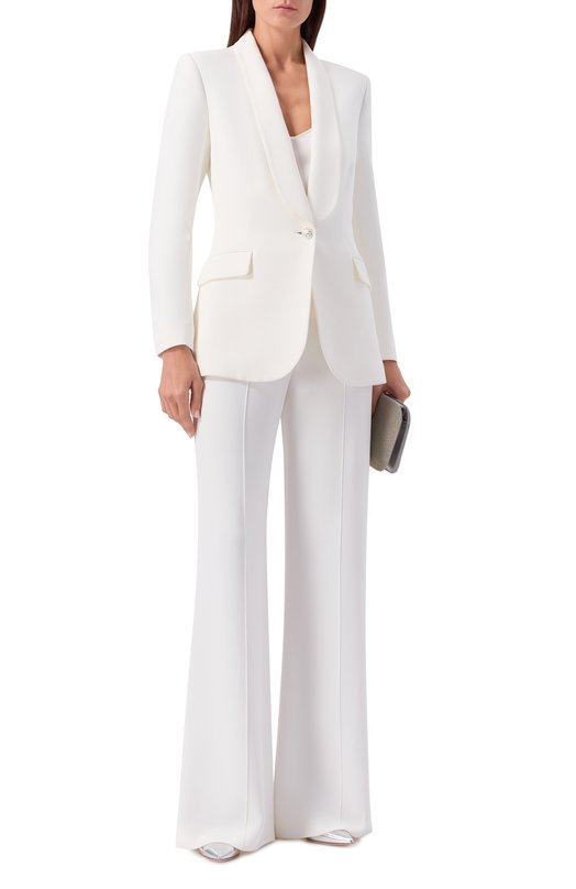 Жакет из шелка и вискозы Elie Saab J0003WR25 Белый  J0003WR25 Фото 2