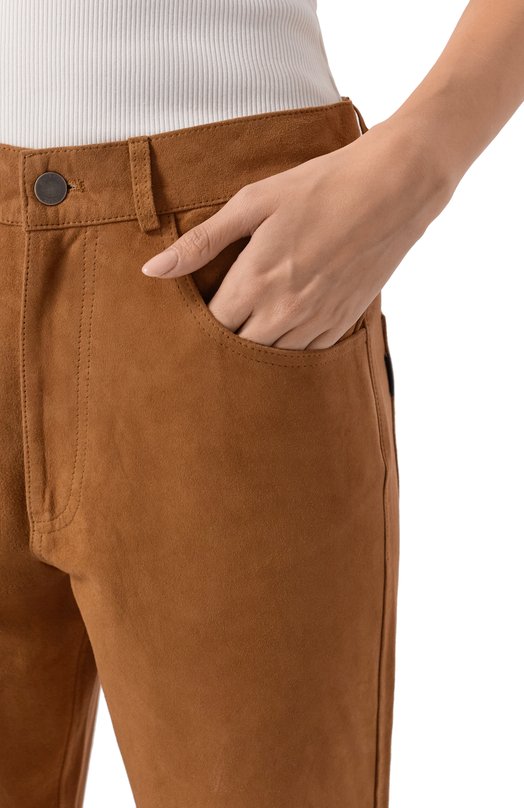 Замшевые брюки Haikure HEW03185PL005TP/K0REA SUEDE Коричневый  HEW03185PL005TP/K0REA SUEDE Фото 5