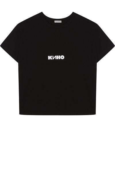 Хлопковая футболка с круглым вырезом и принтом VIKA GAZINSKAYA, арт. SS18-1246, фото 1