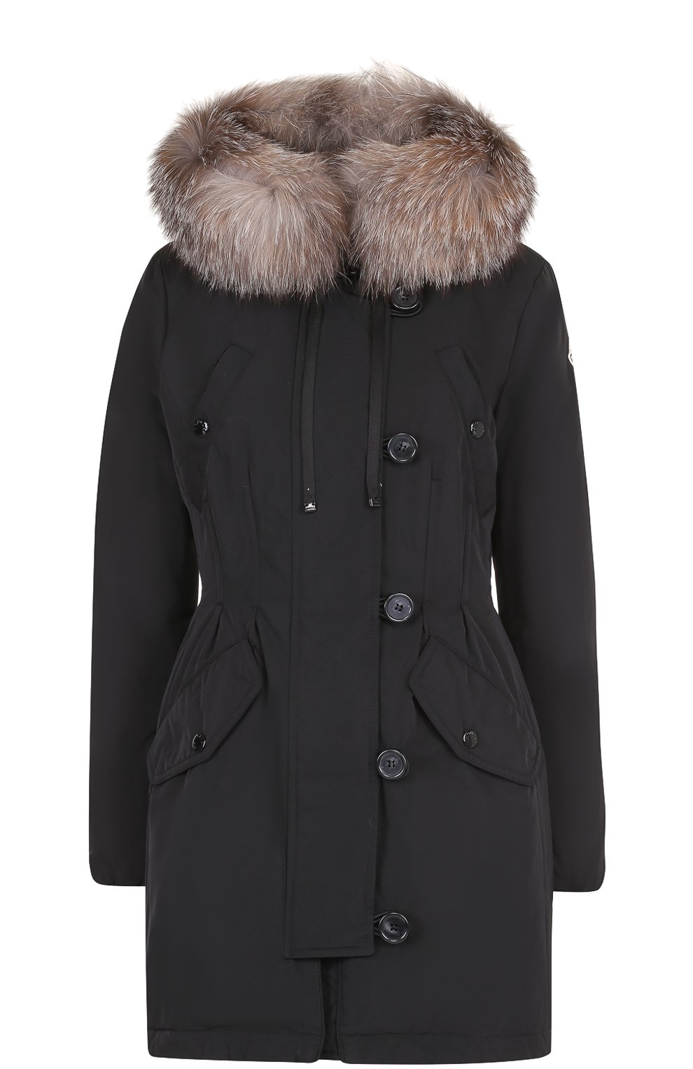 Приталенная пуховая парка с меховой отделкой MONCLER, арт. C2-093-49868-25-57136, фото 1