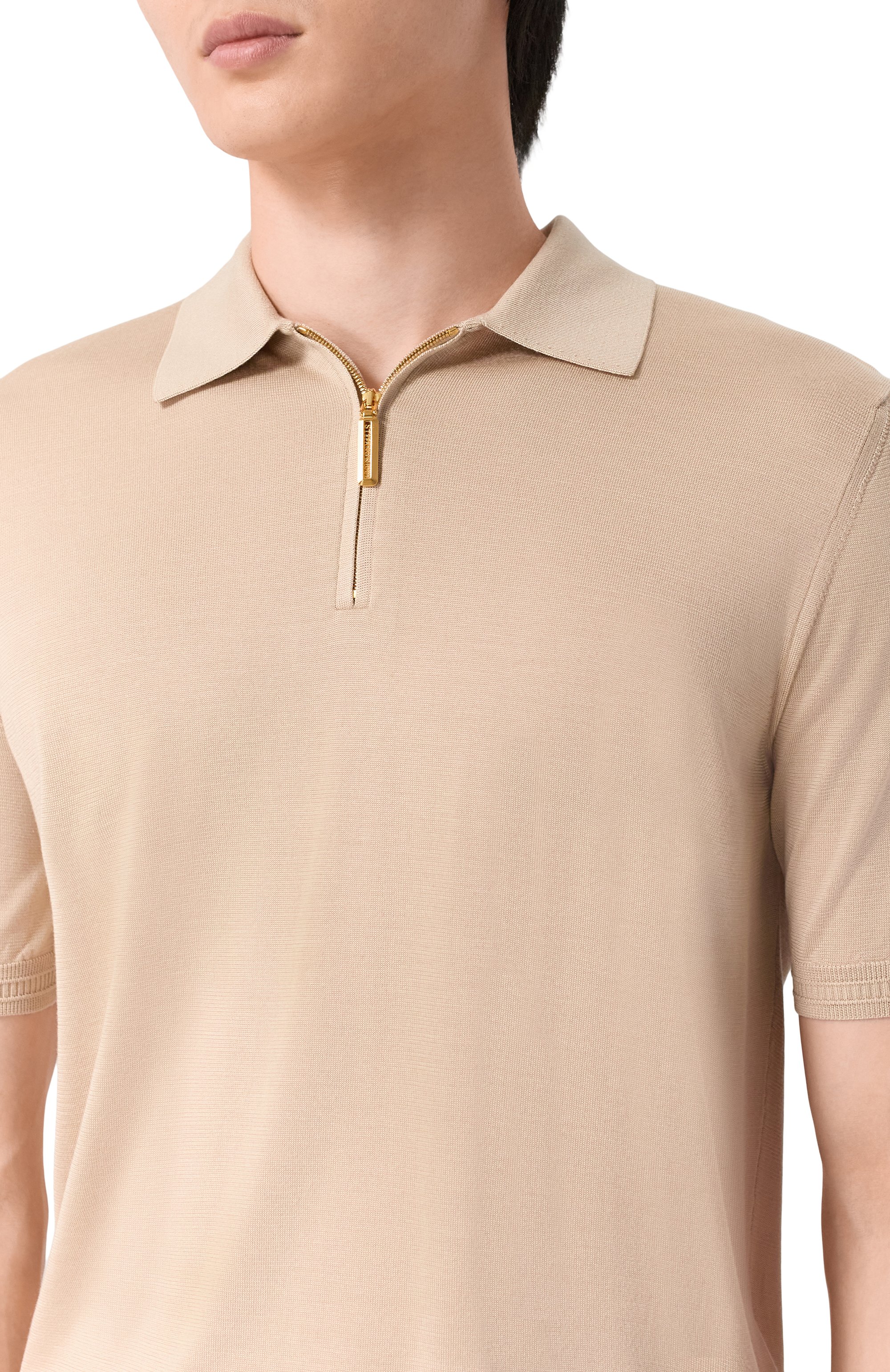 Шелковое поло STEFANO RICCI светло-бежевого цвета по цене 121000 руб., арт. K616215P31/F26101, фото 5 Шелковое поло STEFANO RICCI, арт. K616215P31/F26101, фото 5