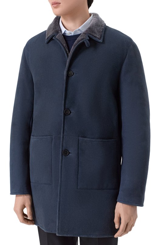 Дубленка из овчины MVST L0UIS/253-00/58 Синий  L0UIS/253-00/58 Фото 3