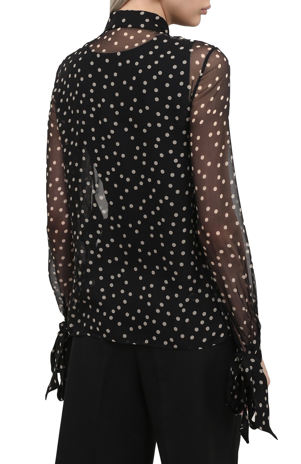 Шелковая блузка SAINT LAURENT, арт. 640877/Y5C42, фото 4