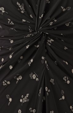 Женское платье из вискозы ISABEL MARANT ETOILE черного цвета, арт. 25PR00726FA/C1J02E | Фото 6 (Материал внешний: Вискоза; Драгоценные камни: Проставлено; Длина Ж (юбки, платья, шорты): Миди; Материал сплава: Проставлено; Рукава: Длинные; Женское Кросс-КТ: Платье-одежда; Случай: Повседневный)