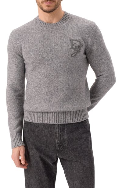 Джемпер DOLCE & GABBANA серого цвета по цене 109500 руб., арт. GXX02Z/JFMIM, фото 3 Джемпер DOLCE & GABBANA, арт. GXX02Z/JFMIM, фото 3
