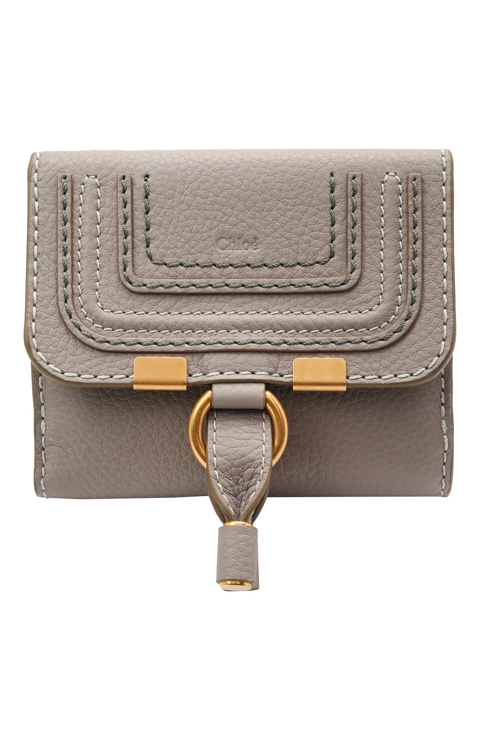 Кожаный кошелек CHLOÉ серого цвета по цене 66650 руб., арт. CHC10UP572161, фото 1 Кожаный кошелек CHLOÉ, арт. CHC10UP572161, фото 1
