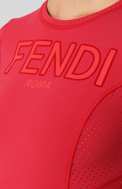 Топ с логотипом бренда с перфорированием FENDI, арт. FAF044 A49L, фото 5