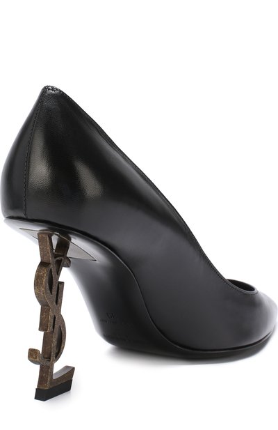 Кожаные туфли opyum на фигурной шпильке SAINT LAURENT, арт. 484160/AKPTT, фото 4