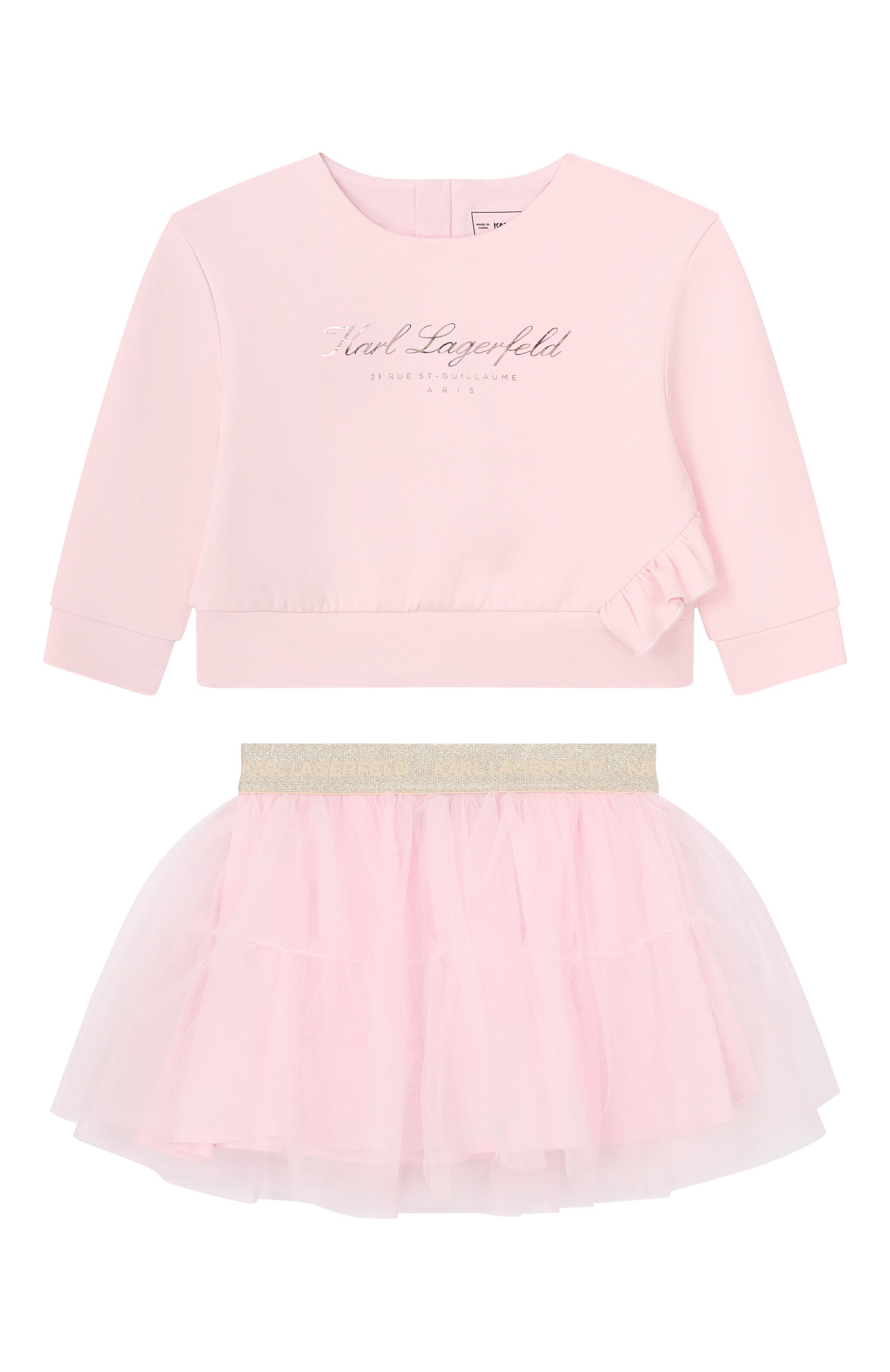 Комплект из свитшота и юбки KARL LAGERFELD KIDS, арт. Z31048, фото 1