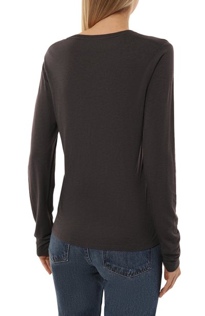 Пуловер из вискозы и шерсти LOULOU DE SAISON темно-серого цвета по цене 11350 руб., арт. AVA, фото 4 Пуловер из вискозы и шерсти LOULOU DE SAISON, арт. AVA, фото 4