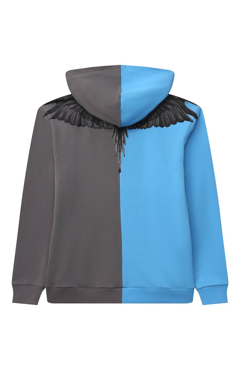 Детский хлопковая толстовка MARCELO BURLON KIDS OF MILAN голубого цвета, арт. 21E/B/MB/2202/0020/8-14Y | Фото 2 (Материал внешний: Хлопок; Рукава: Длинные; Мальчики Кросс-КТ: Толстовка-одежда; Региональные ограничения белый список (Axapta Mercury): RU; Материал сплава: Проставлено; Драгоценные камни: Проставлено; Ростовка одежда: 10 - 11 лет | 140 - 146см, 12 лет | 152 см, 13 - 15 лет | 158 см, 8 лет | 128 см)