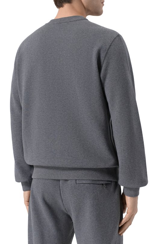 Хлопковый свитшот Dolce & Gabbana G9ABJZ/G7PJ7 Серый  G9ABJZ/G7PJ7 Фото 4