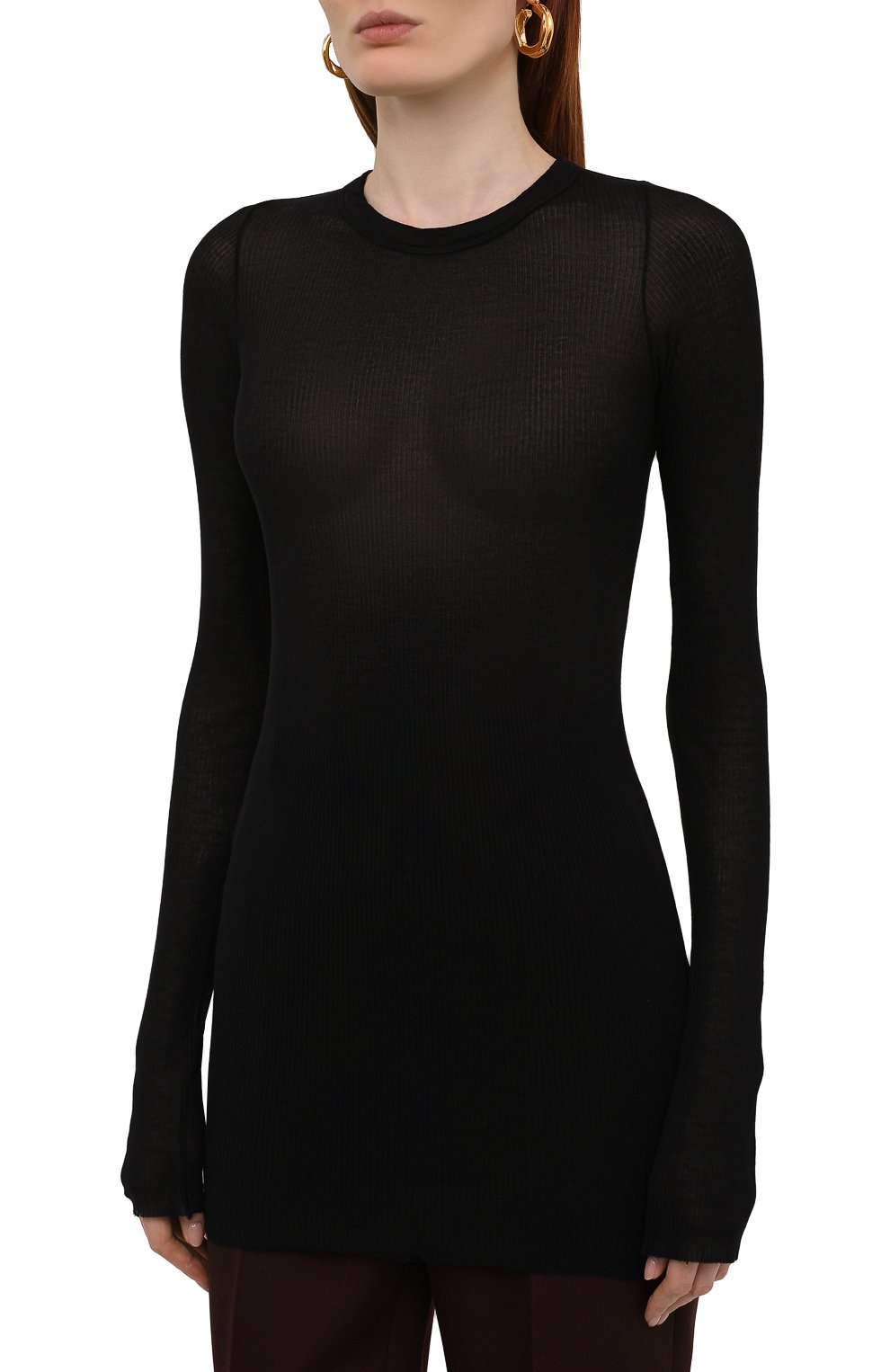 Лонгслив из вискозы и шелка RICK OWENS, арт. RP02A7202/RC, фото 3