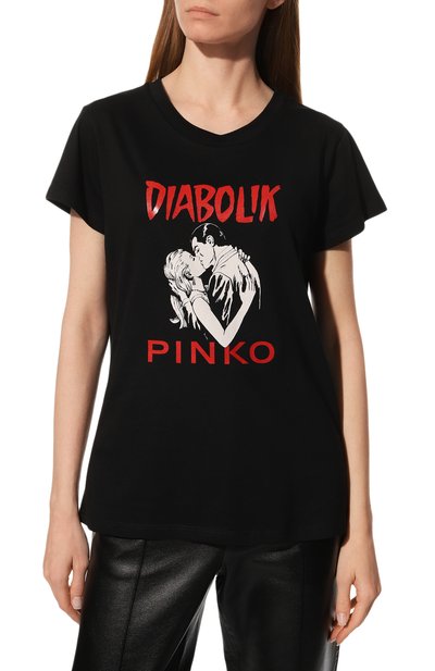 Хлопковая футболка PINKO, арт. 1L1098-Y5SN, фото 3