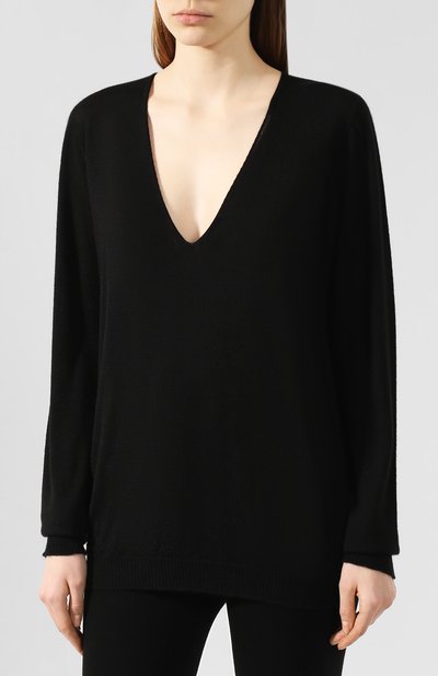 Кашемировый пуловер RICK OWENS черного цвета по цене 44400 руб., арт. RP20S1623/WS, фото 3 Кашемировый пуловер RICK OWENS, арт. RP20S1623/WS, фото 3