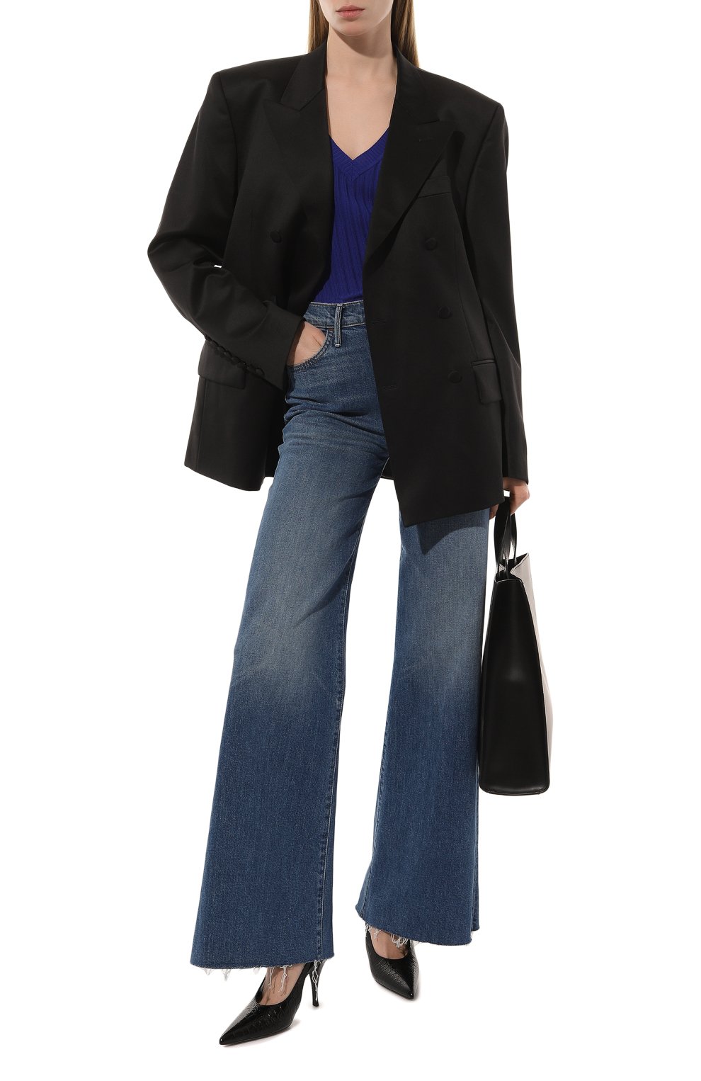 Хлопковый пуловер P.A.R.O.S.H. синего цвета по цене 21650 руб., арт. CASSANDRA-D511620, фото 2 Хлопковый пуловер P.A.R.O.S.H., арт. CASSANDRA-D511620, фото 2