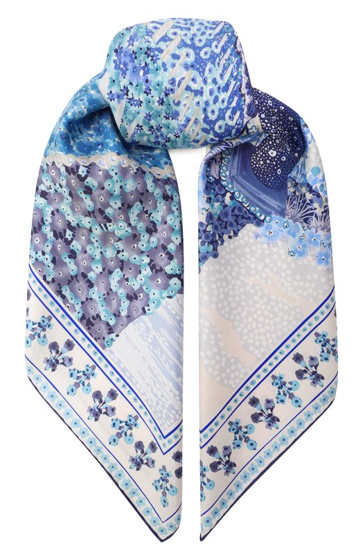 Шелковый платок Ferragamo 310220/793 Голубой 310220/793