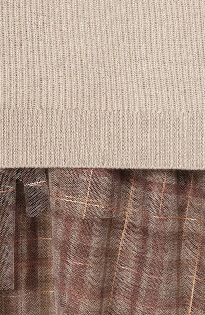 Комбинированное платье BRUNELLO CUCINELLI, арт. B1EM24A90C, фото 3