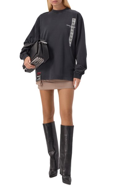 Хлопковый лонгслив ALEXANDER WANG черного цвета по цене 62950 руб., арт. UCC4261938, фото 2 Хлопковый лонгслив ALEXANDER WANG, арт. UCC4261938, фото 2