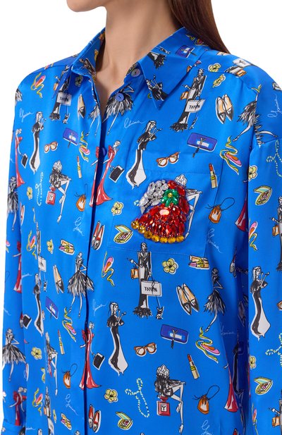 Атласная рубашка YANINA, арт. T-3122, фото 5