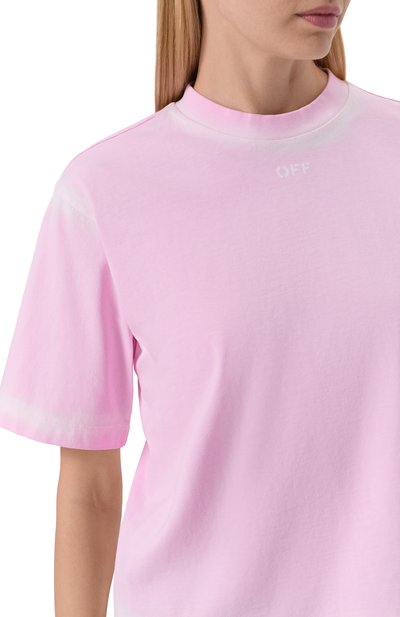 Хлопковая футболка OFF-WHITE, арт. 0WAA124S26JER007, фото 5