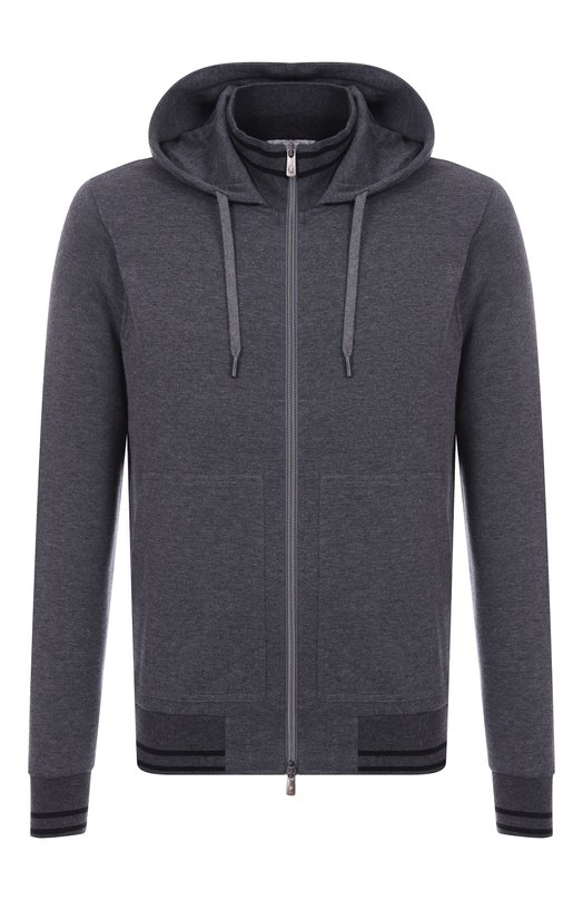 Толстовка из хлопка и кашемира Capobianco 19M405.LB00. Серый 19M405.LB00.