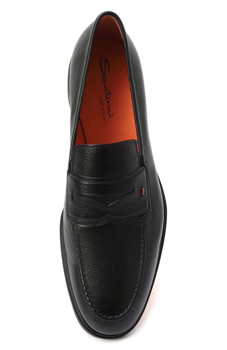 Кожаные пенни-лоферы easy on SANTONI, арт. MGEG18964NEAXPGL, фото 1