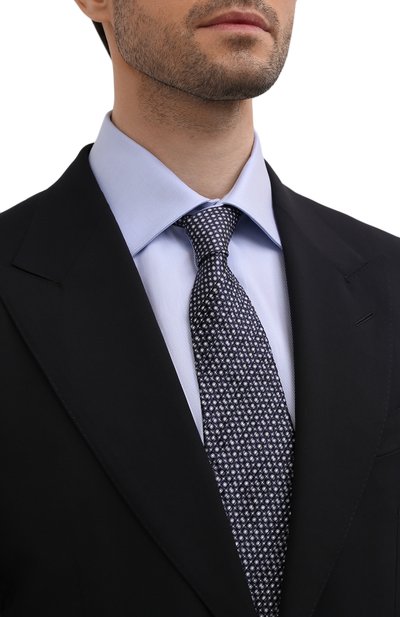 Шелковый галстук BRIONI темно-синего цвета по цене 35800 руб., арт. 0R1D00/P1458, фото 2 Шелковый галстук BRIONI, арт. 0R1D00/P1458, фото 2