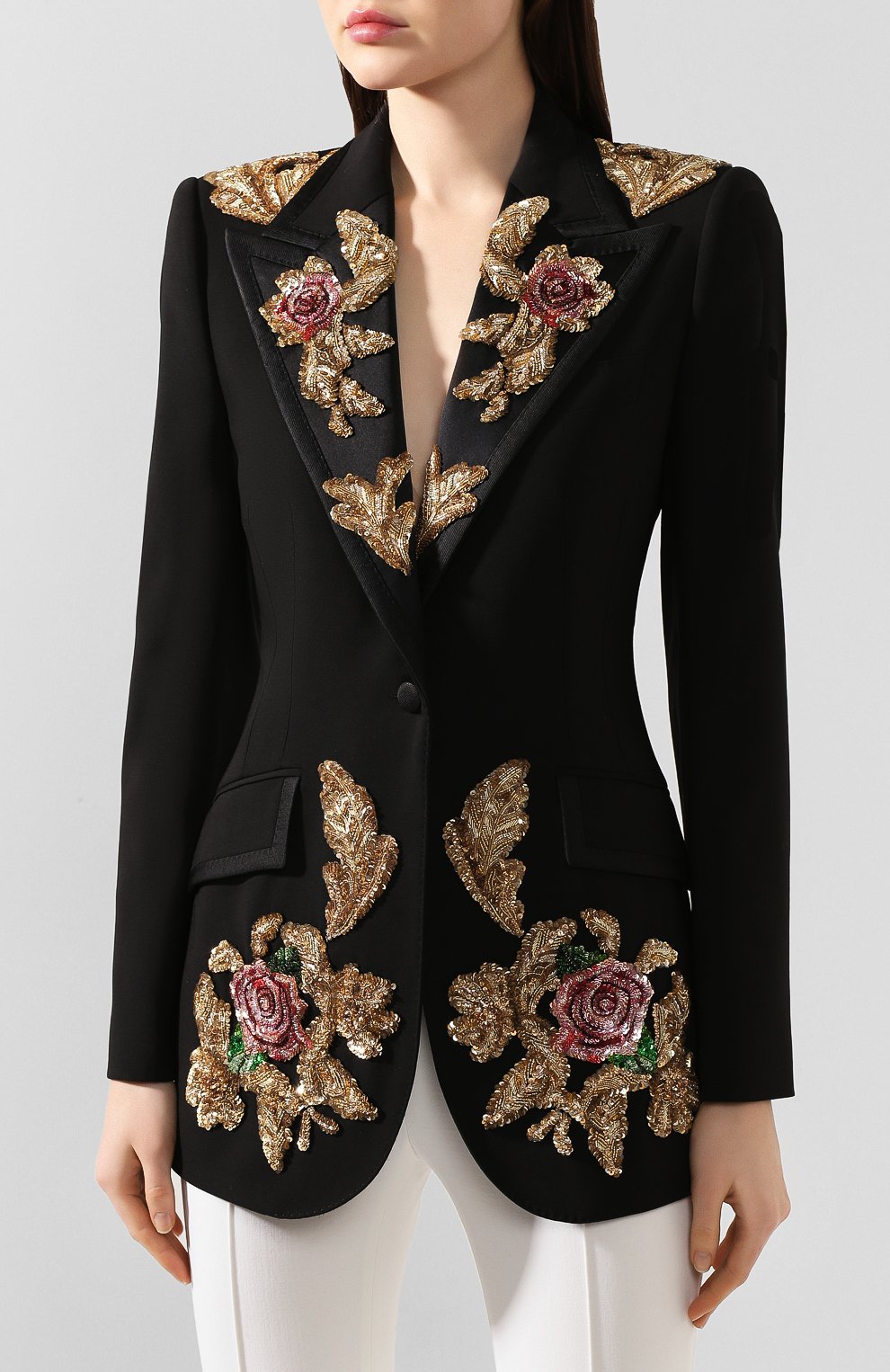 Жакет из смеси шерсти и шелка DOLCE & GABBANA, арт. F297QZ/FUBAJ, фото 3