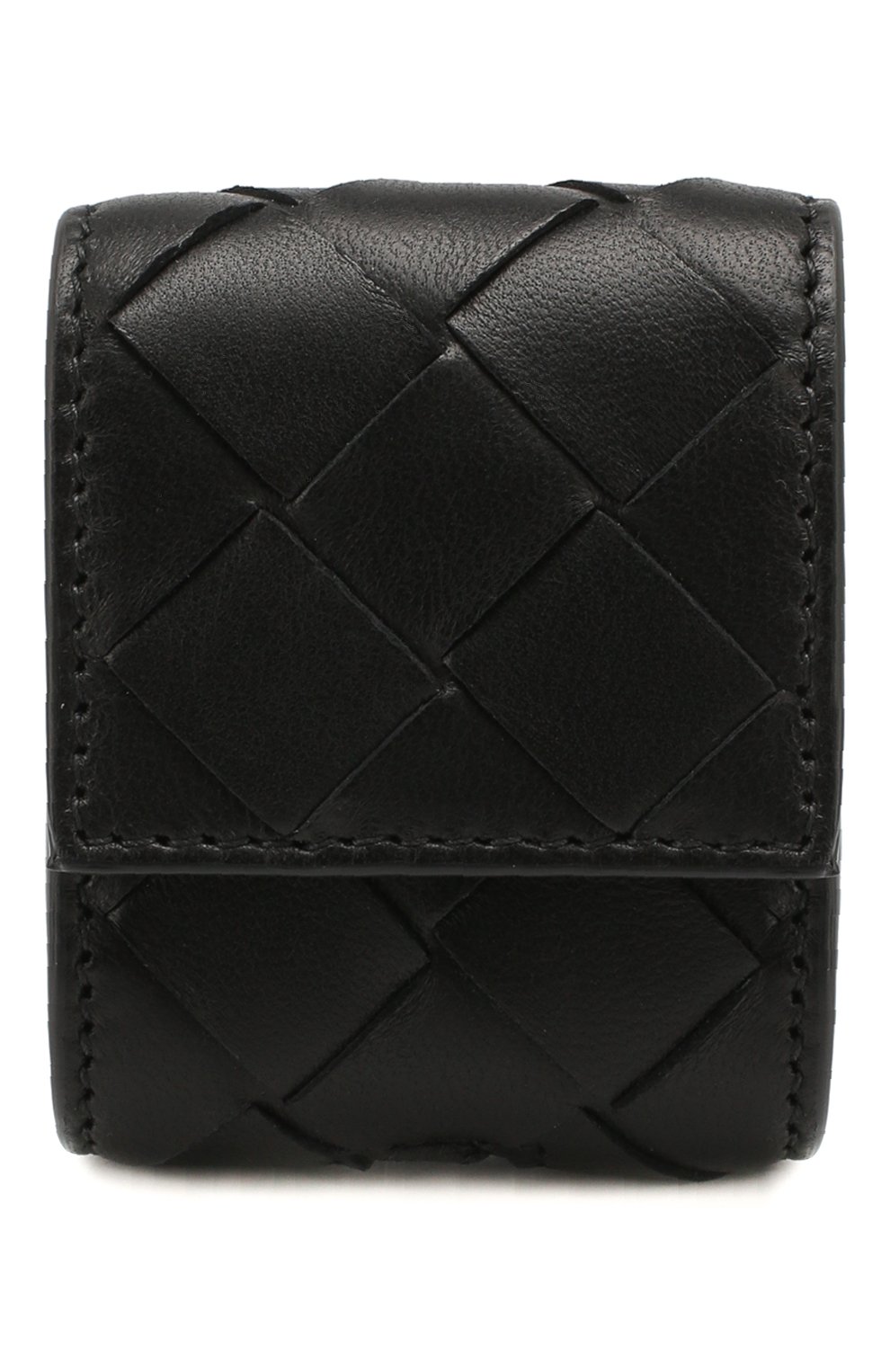 Кожаный чехол для airpods BOTTEGA VENETA черного цвета по цене 79350 руб., арт. 592690/V00BI, фото 1 Кожаный чехол для airpods BOTTEGA VENETA, арт. 592690/V00BI, фото 1