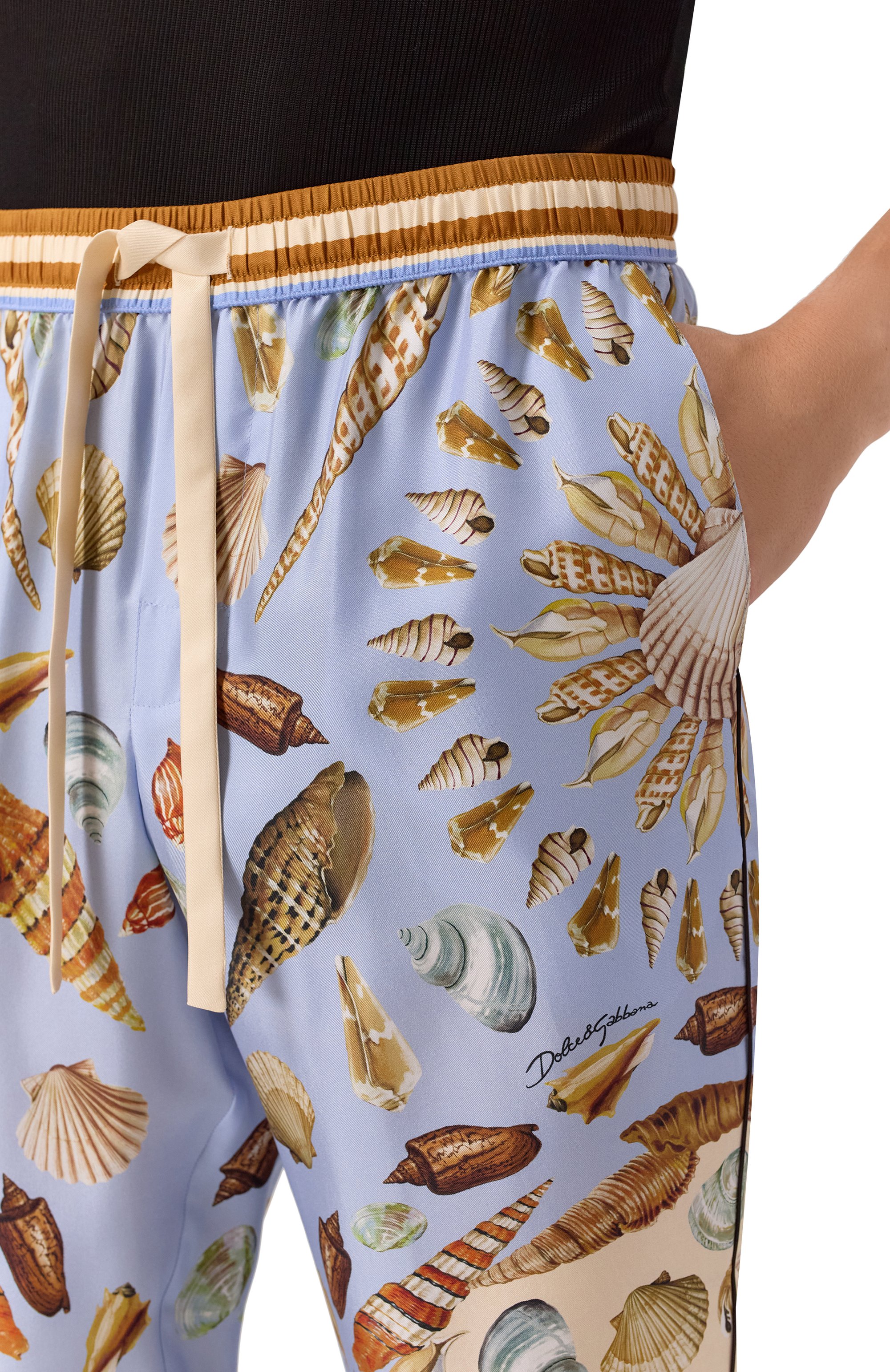 Шелковые домашние брюки DOLCE & GABBANA, арт. GVRMAT/HI1ZB, фото 5