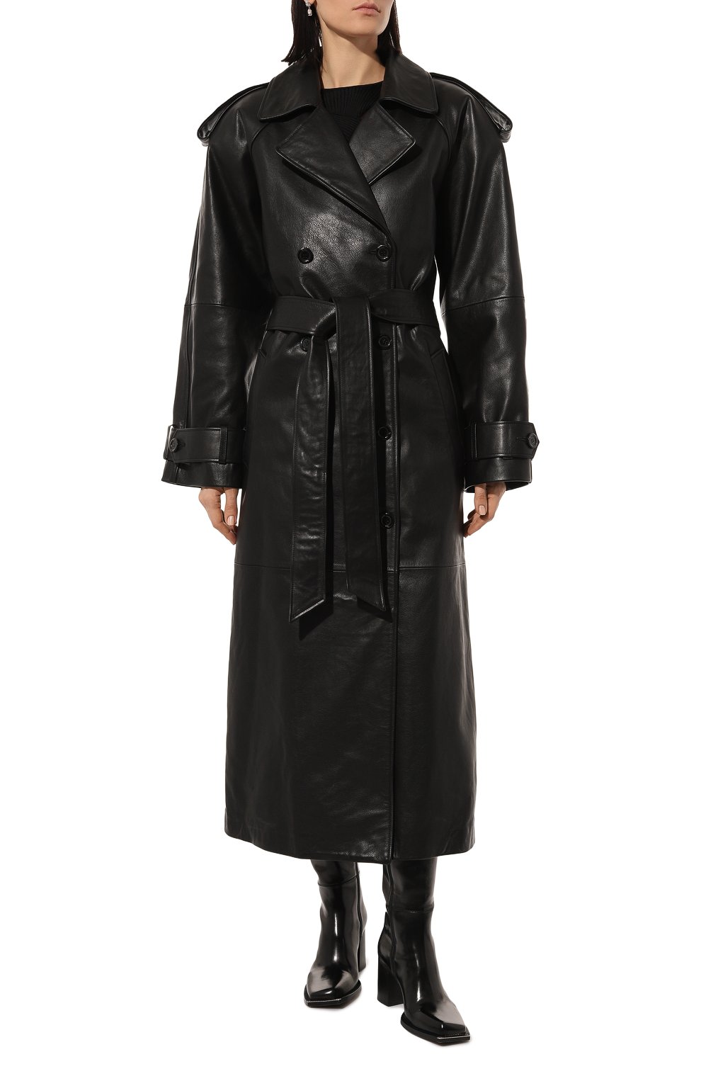 Кожаный плащ MAINLESS, арт. TR22-01-01-BL, фото 3