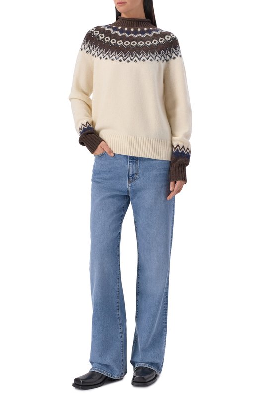 Шерстяной свитер The Kooples FPUL31014K Кремовый  FPUL31014K Фото 2