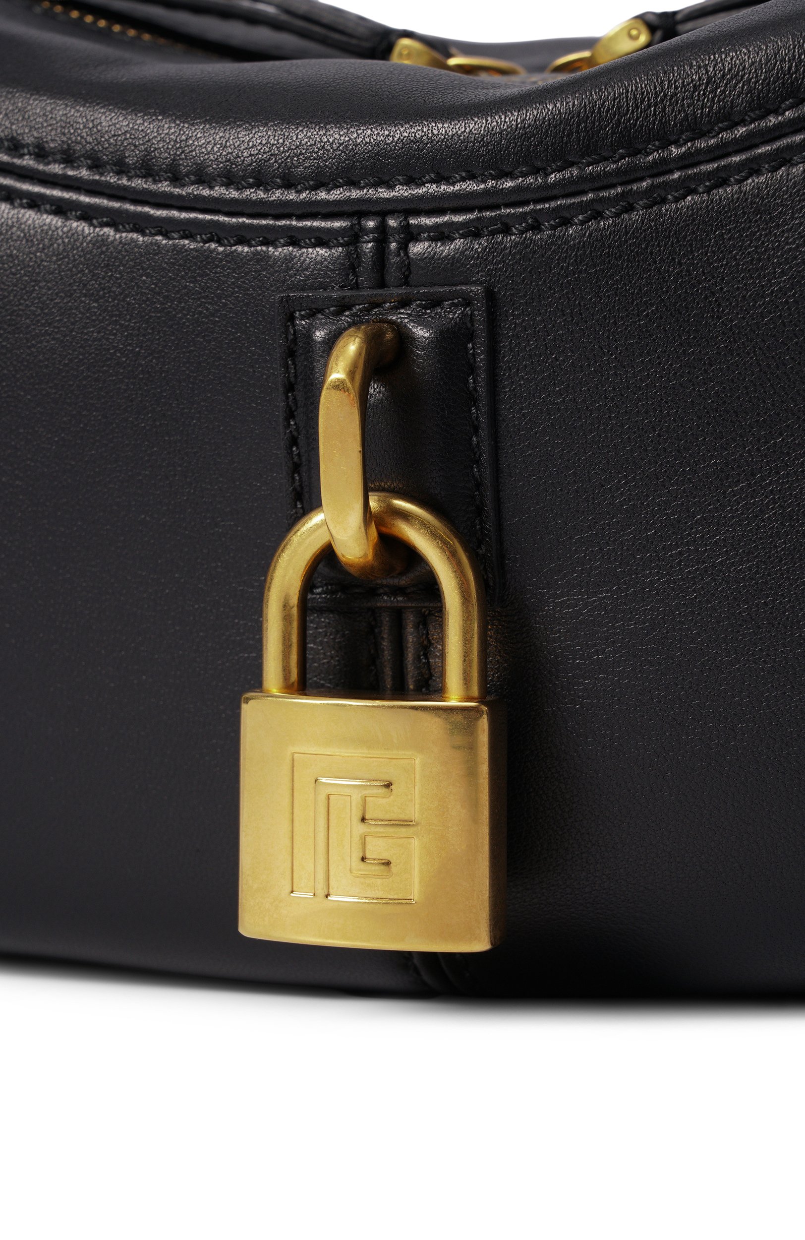 Сумка pulse small BALMAIN черного цвета по цене 163500 руб., арт. HN1HG066/LWST, фото 6 Сумка pulse small BALMAIN, арт. HN1HG066/LWST, фото 6