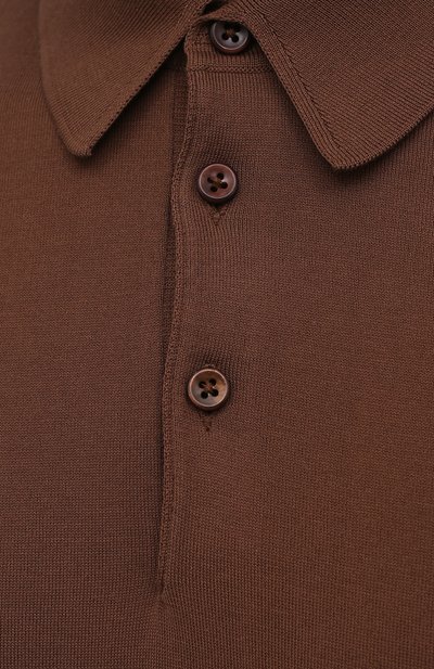 Хлопковое поло FIORONI коричневого цвета по цене 44400 руб., арт. MK22220C4, фото 5 Хлопковое поло FIORONI, арт. MK22220C4, фото 5