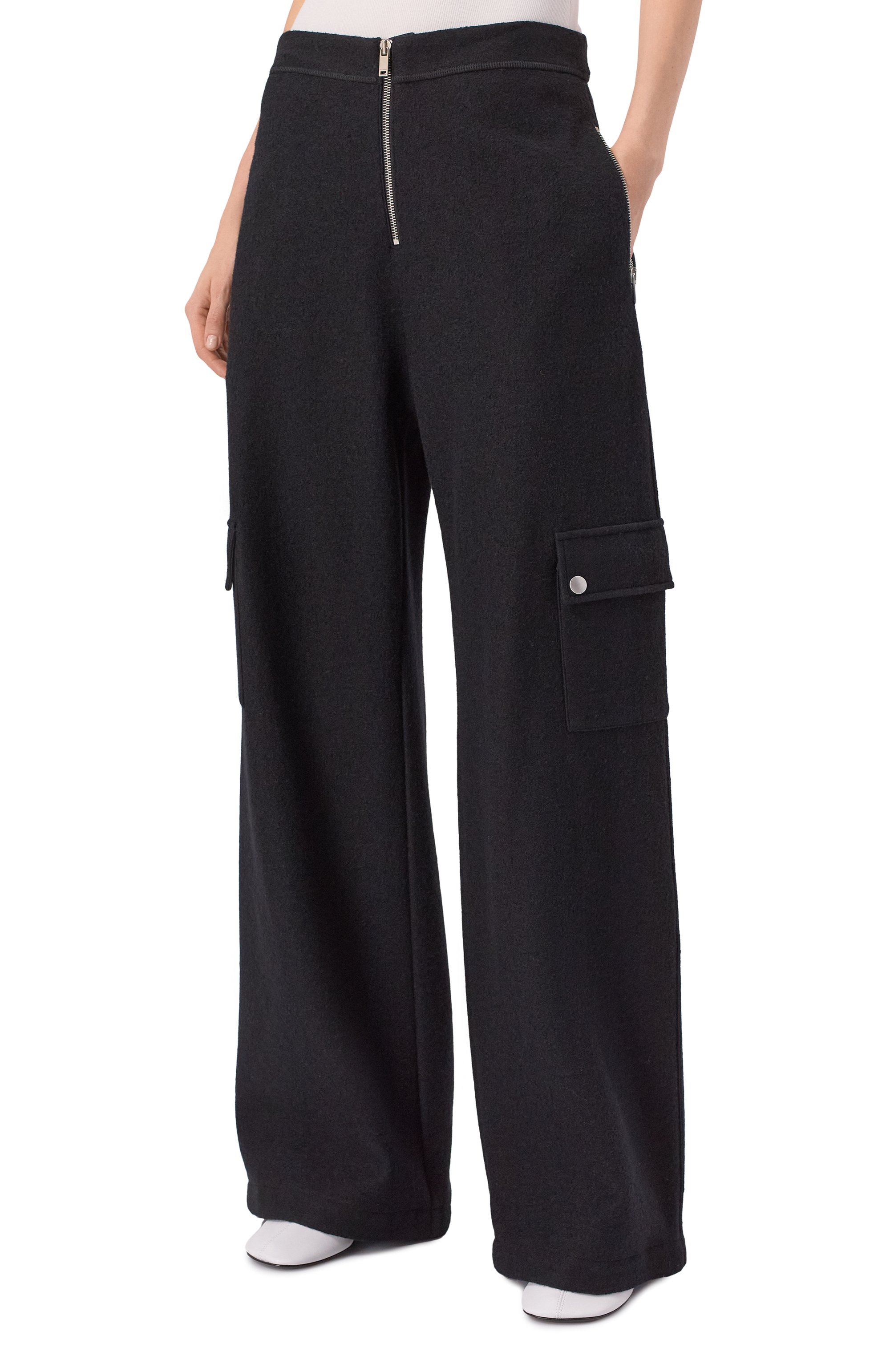 Шерстяные брюки-карго JIL SANDER черного цвета по цене 155500 руб., арт. J40KA0283/J41423, фото 3 Шерстяные брюки-карго JIL SANDER, арт. J40KA0283/J41423, фото 3